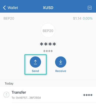 Wallet XUSD Send