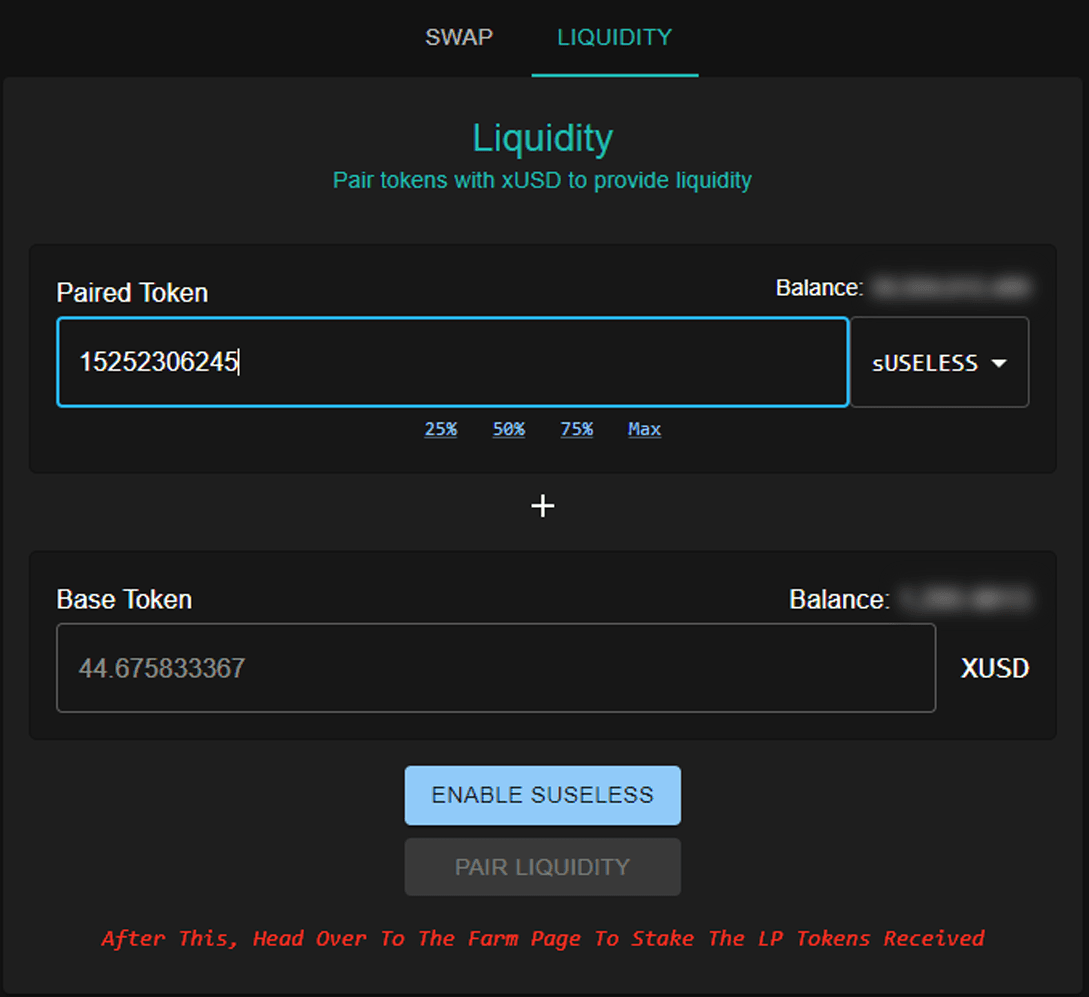 XTrader Liquidity Page